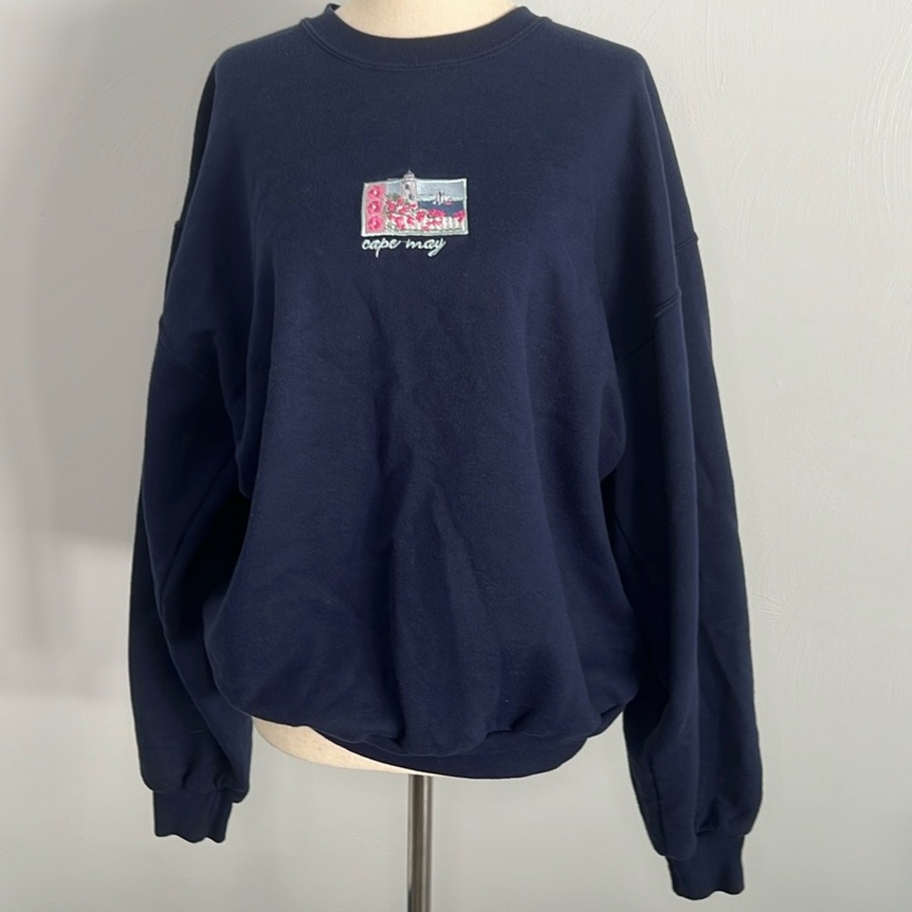 Vintage Cale May Navy Sweatshirt Sz Large